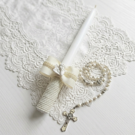 Dekoruota krikšto žvakė