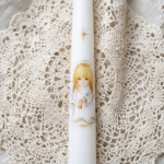 Krikšto žvakė grojantis Angelas (38cm)