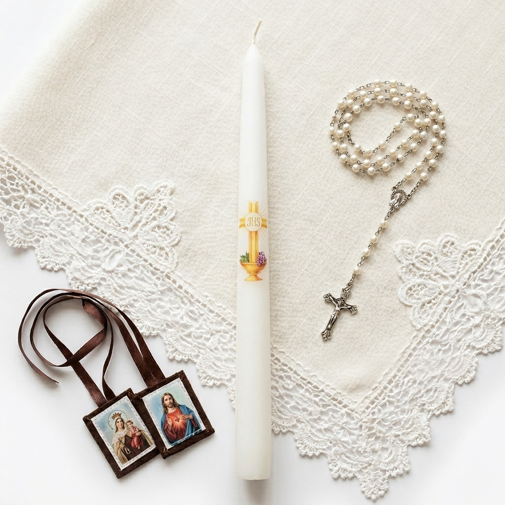 Pirmosios Komunijos žvakė 30cm-2 Pirmosios Komunijos žvakė 30cm