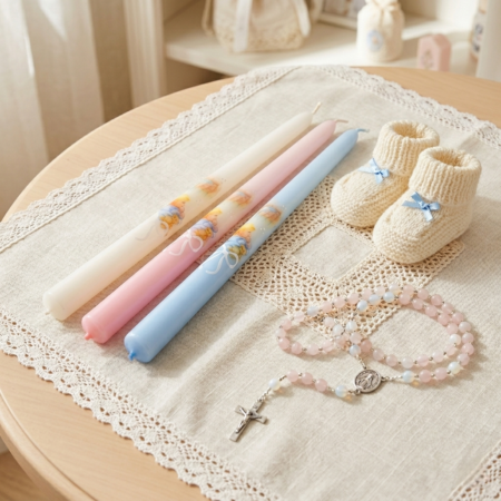 Krikšto žvakė Kūdikėlis 30cm