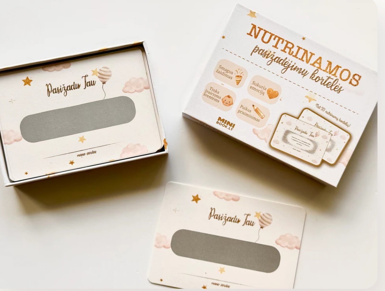 Nutrinamos pasižadėjimų ir palinkėjimų kortelės Nutrinamos pasižadėjimų ir palinkėjimų kortelės