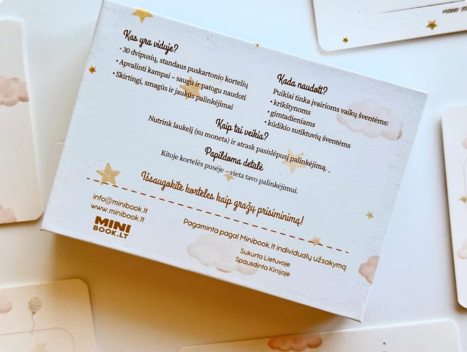 Nutrinamos pasižadėjimų ir palinkėjimų kortelės2